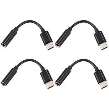 4X USB C - 3,5 Mm Kulaklık / Kulaklık Jak Kablosu Adaptörü, C Tipi 3,1 Erkek Bağlantı Noktası - 3,5 Mm Dişi