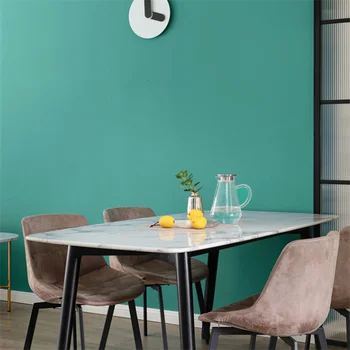 Amerikan Retro Saf Renk Koyu Yeşil Duvar Kağıdı İskandinav Tarzı Yatak Odası Oturma Odası Arka Plan Duvar Kağıdı Modern Minimalist