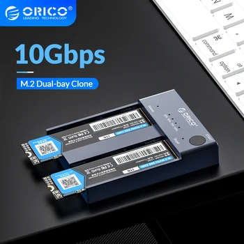 ORICO Çift Bay M. 2 NVME SSD Muhafaza 10Gbps Çevrimdışı Klon USB C 3.1 Gen2 İçin Anahtar M/B Anahtar NVME PCIe SSD sabit disk Okuyucu 4TB