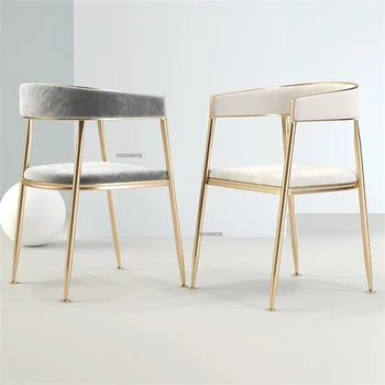 Arka Mutfak yemek sandalyesi Kol Dayama İskandinav Ofis yemek sandalyeleri Tasarım Cafe Oturma Odası Sillas De Comedor İç Dekorasyon