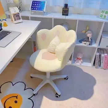 Yatak odası Modern Beyaz Sandalye Ev Ofis Lüks Tasarımcı Makyaj Koltuğu Küpeşte Geri İskandinav Masa Sandalye Fauteuil Tasarım Ev Dekor