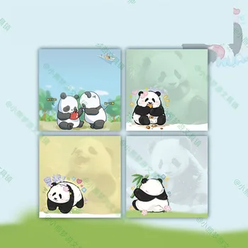24 adet / grup Yaratıcı Panda Memo Pad Yapışkan Not Sevimli N Kez Kırtasiye Etiket Not Defteri Postane Okul Malzemeleri