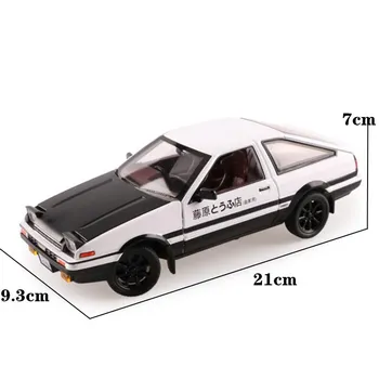 1:24 ölçekli ilk D AE86 oyuncak araba pres döküm model Geri çekin ses ve ışık kapılar açılabilir eğitim koleksiyonu hediye çocuk