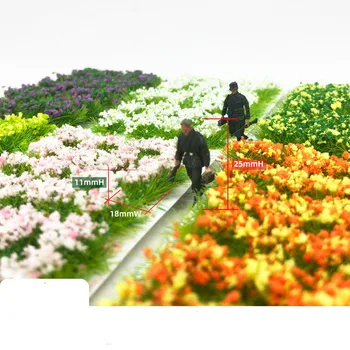 28 Adet Simülasyon Çiçek Çalı Küme Çiçekler Sahne Modeli 1:35/1: 48/1: 72/1: 87 Ölçekli Kum Masa Minyatür Manzara