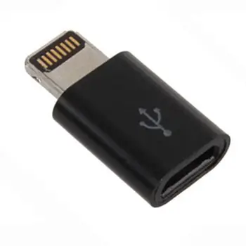 Mikro USB 8 Pin Adaptörü Dönüştürücü Mini USB Kablosu iphone şarj cihazı 5 S 6 S 7 7 s 8 artı beyaz siyah