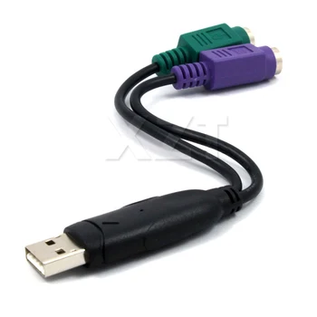 1 adet USB Erkek 6Pin 6 Pin PS2 PS/2 Dişi Uzatma Kablosu Y Splitter Adaptörü Konektörü Klavye Fare Tarayıcı
