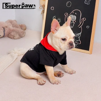 Yeni Trend Yaz Pet Köpek Kapşonlu T-shirt Giyim Köpek Yelek Küçük Orta Köpekler İçin Pug Fransız Bulldog Pug Chihuahua XBC09