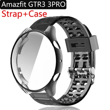2in1 Amazfit GTR 3 GTR3 Pro Kayış Şeffaf Bant Bilezik akıllı saat TPU Tam Koruyucu Kılıf Kapak Kenar Çerçeve Kabuk Tampon