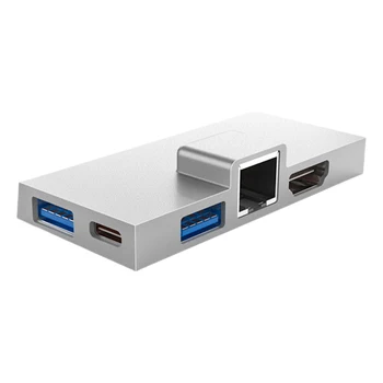 USB3. 0 dok istasyonu Hub Çift Tip-C Arayüzü Yerleştirme İstasyonu 5Gbps 4k/30hz 1080p/60hz HDMI uyumlu Yüzey Pro X / 9 / 8