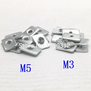 50 adet / grup Micromake 3D Yazıcı Parçaları Tee somun inşaat makinesi için V-yuvası M5 Tee Somun, boyut T1.6*10*15