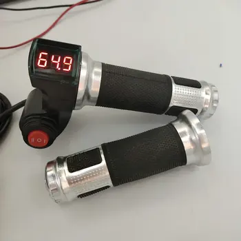 Büküm Gaz dijital ekran 12-100v + 3 Dişliler Anahtarı Gaz Kolu Hızlandırıcı MTB Elektrikli bisiklet aksesuarı Scooter Parçaları