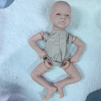 NPK 17 inç reborn bebek kiti premie bebek boyutu İKİZ B Uyanık gerçekçi gerçek yumuşak dokunmatik taze renk bitmemiş bebek parçaları