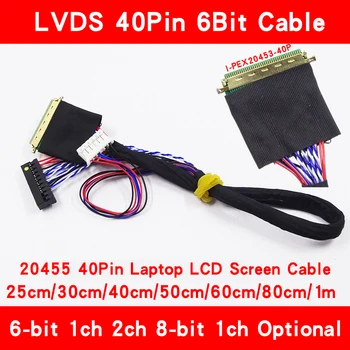 Sürücü panosu Bağlantı laptop lcd ekranı LVDS Kablo I-PEX20453 6bit 1ch 2ch 8bit 1ch 25cm 40cm 60cm 1m 20455 40Pin LED 6Pin
