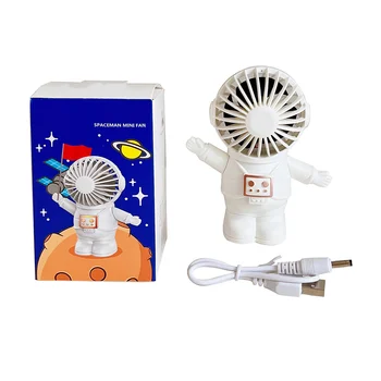 Astronot Spaceman Şekilli el fanı USB Şarj Edilebilir Taşınabilir Mini Blower