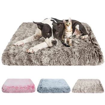 Pet peluş kedi köpek yatağı Derin Uyku Kanepe Kış Sıcak Uyku Köpekler Yavru Yuva köpek yatağı Paspaslar Büyük köpek kanepesi Yatak Taşınabilir evcil hayvan kulubesi