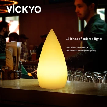 VICKYO LED Gece Lambası Çocuklar İçin 16 Renk USB Şarj / Pil Başucu yatak odası için lamba Çocuk Odası Ortam masa lambaları Hediyeler