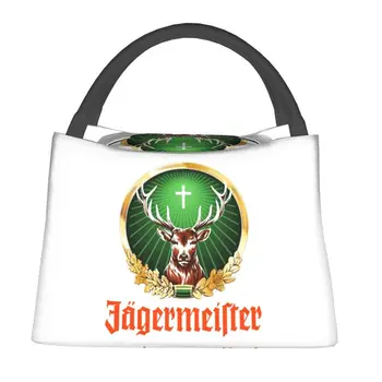 Özel Jagermeister Logo Öğle Yemeği Çantası Kadın Soğutucu Termal Yalıtımlı yemek kabı Piknik Kamp için İş Seyahat