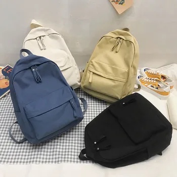 Moda Kadın Sırt Çantası Kadın okul çantası Genç Kızlar İçin Anti Hırsızlık Laptop omuz çantaları Düz Renk seyahat sırt çantası