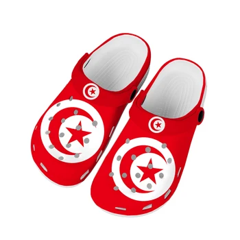 Tunus Bayrağı Ev Takunya Özel su ayakkabısı Mens Womens Genç Tunus Ayakkabı Bahçe Takunya Nefes Plaj Delik Terlik