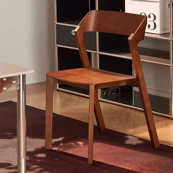 Makyaj Kütüphane yemek sandalyeleri Ahşap Minimalist Benzersiz Yatak Odası Zemin Sandalyeler Daire Lüks Cadeiras De Jantar yatak odası mobilyası