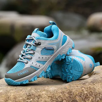 Yaz Tırmanma yürüyüş ayakkabıları Erkekler Nefes Örgü Ayakkabı 2023 Unisex Açık Turizm Ayakkabı Erkekler Kadınlar Trekking Sneakers Büyük Boy