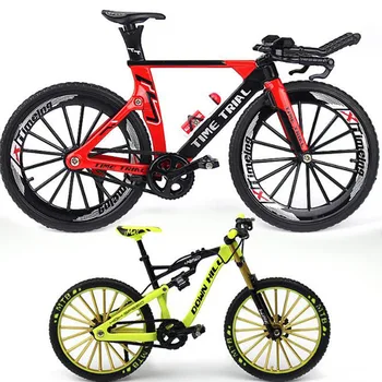 1:10 Ölçek Metal Döküm Bisiklet Dağ Bisikleti Modeli Oyuncaklar Kavisli Yarış Döngüsü Çapraz Bisiklet Çoğaltma Koleksiyonu için çocuk Hediye