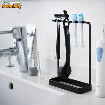 Standı Tipi Metal Diş Fırçası Tutucu Askı Banyo Diş Fırçası Diş Macunu Jilet Organizatörler raf standı Banyo Aksesuarları