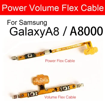 Güç ve Hacim Flex Kablo Samsung Galaxy A8 SM-A8000 A8000 kapalı Anahtarı Yan Kay Düğmesi Flex Şerit Kablo Değiştirme