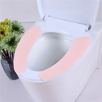 Yeniden kullanılabilir Yumuşak Banyo Yıkanabilir Kapak Pad Bez klozet Sticker Kapak Mat Tuvalet klozet kapağı
