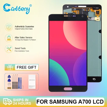 Toptan Samsung Galaxy A700 Için A7 2015 Ekran lcd Dokunmatik Ekran Paneli Cam Sayısallaştırıcı Meclisi Ile Ücretsiz Kargo