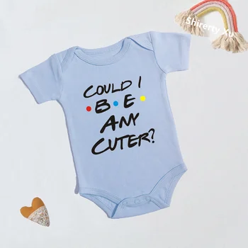 Herhangi Bir Sevimli Olabilir Miyim Yenidoğan Erkek Bebek Kız Bodysuit Giysileri Moda Pamuklu Bebek bebek giysisi Bebek Giysileri Ropa Tatil Hediye