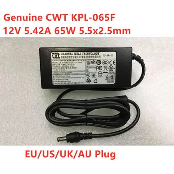 Orijinal CWT 12V 5.42 A 65W AC DC Adaptörü KPL-065F İçin LED LCD monitör güç kaynağı adaptörü Şarj Cihazı