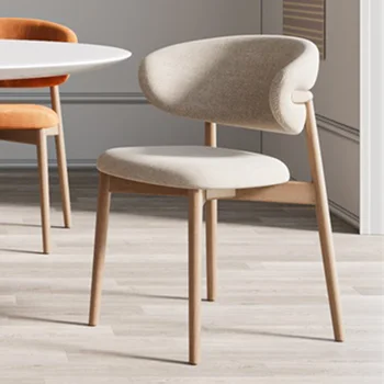 Çoğaltma Tasarımcı yemek sandalyeleri Modern İskandinav Ergonomik Lüks Yemek Sandalyesi Eğlence Deri Ahşap Silla Comedor Ev Mobilyaları