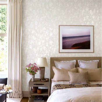 Retro Amerikan country dokunmamış çiçek duvar kağıdı gri bej yatak odası oturma odası arka plan duvar kağıdı olmayan kendinden yapışkanlı