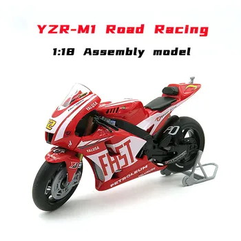 1/18 Yol Motosiklet Yarış YZR-M1 Simülasyon Montaj Modeli Süslemeleri Tatil Hediyeler