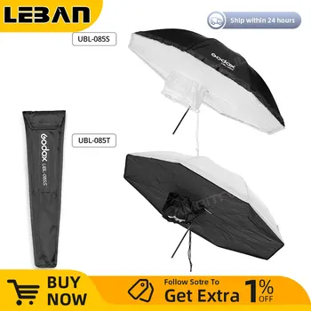 Godox UBL-085S UBL-085T 82cm Siyah Beyaz Yansıtıcı Aydınlatma ışıklı şemsiye + Difüzör Kapağı