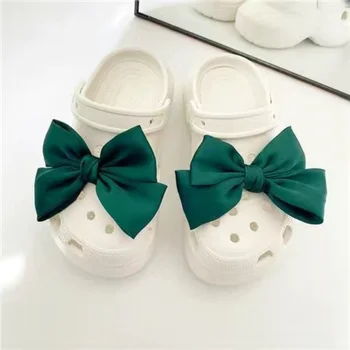 Sıcak Yeni Moda Takılar Croc DIY Renkli Yay-düğüm Ayakkabı Takılar Croc CreativeShoe Toka Kızlar için Hediye Yüksek Kaliteli