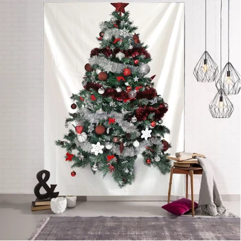 Yeni Yıl Yılbaşı ağacı goblen süslemeleri duvar asılı halılar Noel kilim ev dekorasyon plaj mat halılar