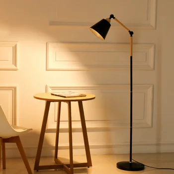 Iskandinav Döndür Dikey Led Zemin Lambaları Yatak Odası Oturma Odası Minimalist Demir Sanat Uzaktan Kumanda Çatı Ev Kapalı Dekor Zemin lambası