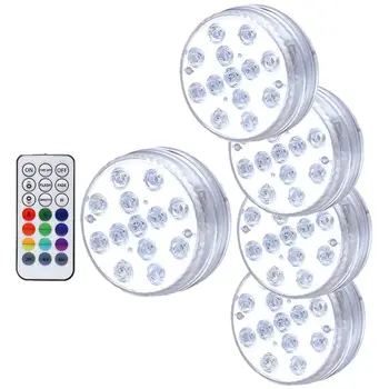 13 LEDs IP68 RGB dalgıç ışık Mıknatıs ve Vantuz ile Yüzme havuz ışığı Sualtı Çay Gece Lambası Gölet / Akvaryum
