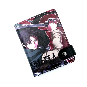 Titan Yumuşak Düğme Cüzdan Anime Özgürlük Kanatları Fermuarlı bozuk para kartı Çanta Tipi C