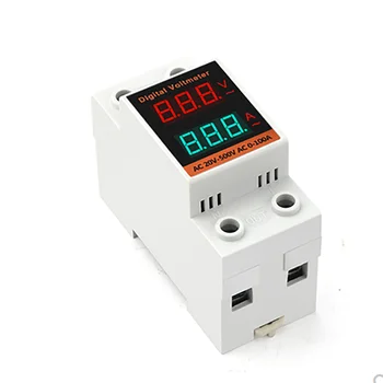 AC60-500V tek fazlı ampermetre AC ampermetre voltmetre LED dijital ekran 220v380 ray tipi yüksek hassasiyetli elektronik tip