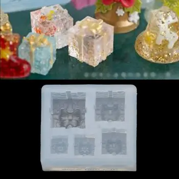 Mini Boy noel hediyesi Kutusu Kolye Silikon Reçine Kalıpları Takı Yapımı Araçları Kurutulmuş Çiçek Reçine Dekoratif DIY El Sanatları
