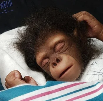 Kit de muñecas reborn monkey orangutanes realista artista hecho sin paitar piezas de muñeca en blanco