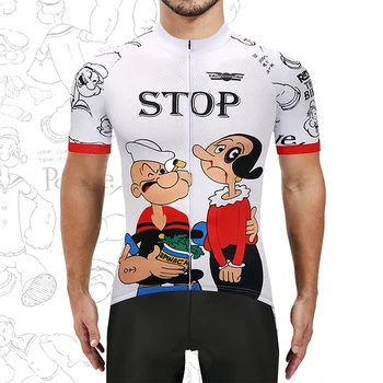 Komik Bisiklet Maillot MTB Yeni Jersey Erkek Dağ Bisikleti Giyim Karikatür Spor Gömlek Yaz Üniforma Kısa Yol sürüş donanımları