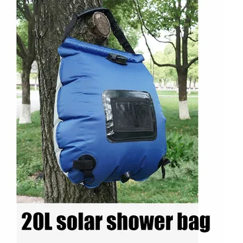 20L açık Banyo Çantası güneş yürüyüş Kamp duş torbası taşınabilir ısıtma banyo su saklama çantası hortum Değiştirilebilir Duş Başlığı