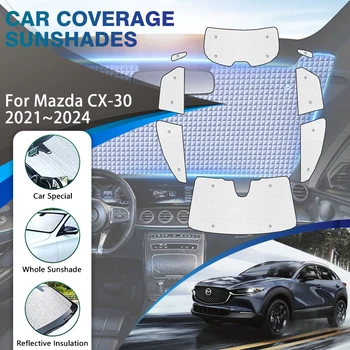 Araba Kapakları Güneş Şemsiyeleri Mazda CX-30 CX30 CX 30 2021 2022 2023 2024 Güneş Koruma Pedleri Siperliği Ön Camları Gölge Araba Aksesuarları