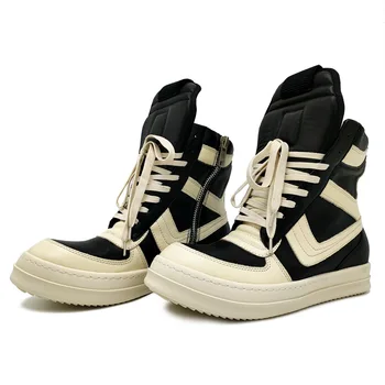 Rick Sokak Marka Sneakers Erkek Botları Owens Ayakkabı erkek ayakkabısı gündelik erkek ayakkabısı Fermuar kısa çizmeler