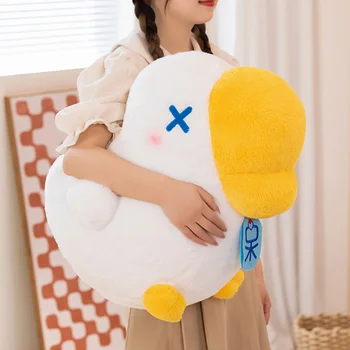 40/55cm Aptal Kaz peluş oyuncak Gerçekçi Sevimli Sarı Ördekler Doldurulmuş Hayvan Oyuncaklar Karikatür Yumuşak sırt yastığı Hediyeler çocuklar için
