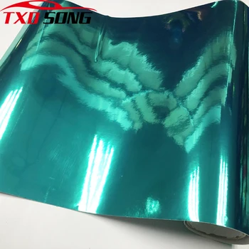 En yeni Yüksek gerilebilir Su Geçirmez UV Korumalı Tiffany mavi Krom Ayna Vinil Wrap yaprak film Araba Sticker Çıkartması Levha